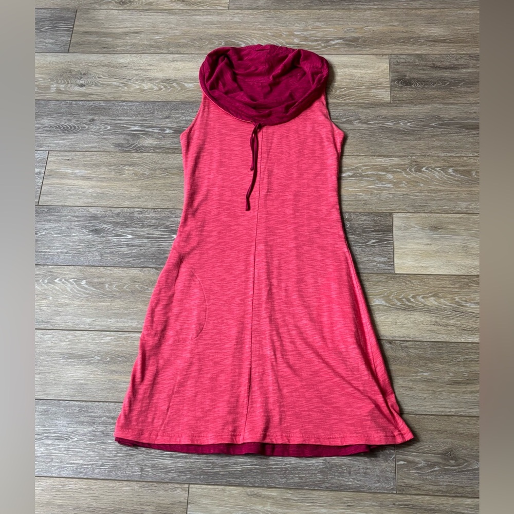 Kuhl Vega Dress Sz S Sleeveless Cowl Neck Pink Reversible Sporty Gorpcore